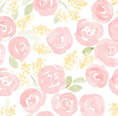 Hand drawn watercolor roses and cute little flowers pattern backdrop-cheap vinyl backdrop fabric background photography