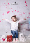 Pink wall backdrop Valentine's day background-cheap vinyl backdrop fabric background photography