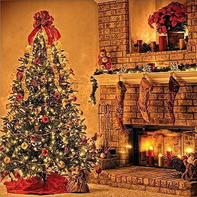 Stockings and Christmas tree backdrops stove for photography - whosedrop