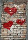 Valentines day background vintage brick wall backdrop-cheap vinyl backdrop fabric background photography