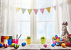 Easter photo backdrops with color eggs