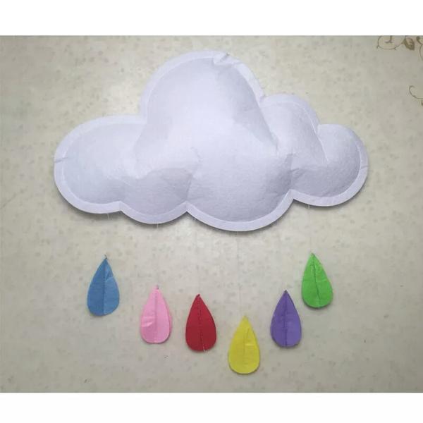 Fluff Cloud Raindrop Hanging Ornament Kids Room Decoration Cloud