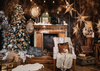 Christmas retro parlor backdrop photography photos - whosedrop
