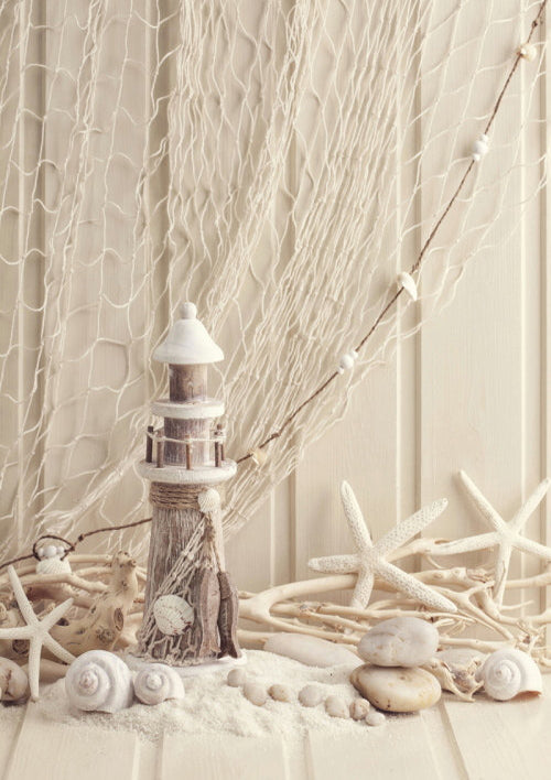 Photography Backdrop wood Sailing lighthouse Fishing net for sale -  whosedrop