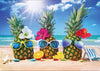 Summer beah backdrop with big pineapple-cheap vinyl backdrop fabric background photography