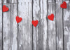 Valentine's Day wooden backdrop red love heart - whosedrop