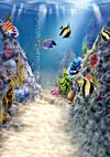 Deep sea photography backdrop for child-cheap vinyl backdrop fabric background photography