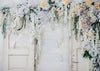 Flower wall and door backdrop for wedding-cheap vinyl backdrop fabric background photography