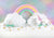 Birthday backdrop unicorn and rainbow background