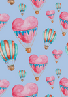 Valentine's day background hot air balloon pattern backdrops-cheap vinyl backdrop fabric background photography