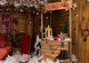Christmas photography backdrop house background-cheap vinyl backdrop fabric background photography