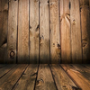 Brown wooden walls and wooden floor backdrop - whosedrop