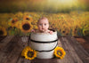 Oil painting floral backdrop sunflower background summer-cheap vinyl backdrop fabric background photography