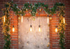 Red brick wall backdrop Christmas background