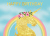 Gold unicorn for baby girl birthday party backdrop-cheap vinyl backdrop fabric background photography