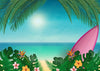 Beach backdrop summer palm tree background