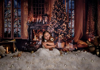 Christmas background living room photography backdrop