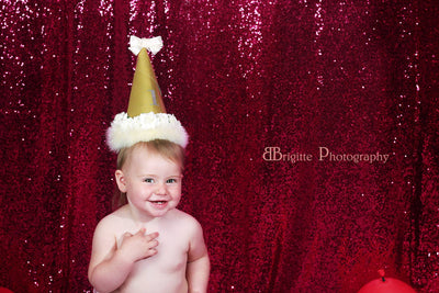 Red Sequin Backdrops for Photography Photo Booth for birthday/party - whosedrop