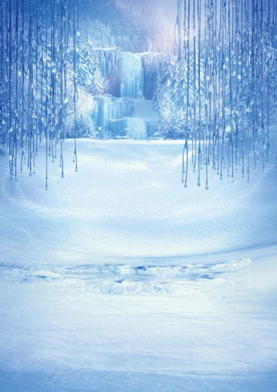 Frozen Winter Blue Backdrop princess theme - whosedrop