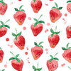 Summer backdrop watercolor strawberry pattern background-cheap vinyl backdrop fabric background photography
