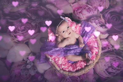 Pink flowers for backdrop newborn background - whosedrop