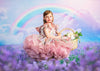 Baby rainbow photography lavender backdrop summer background