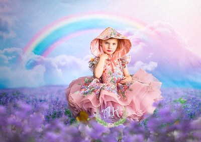 Baby rainbow photography lavender backdrop summer background