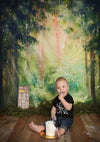 Oil painting forest backdrop for child photography-cheap vinyl backdrop fabric background photography