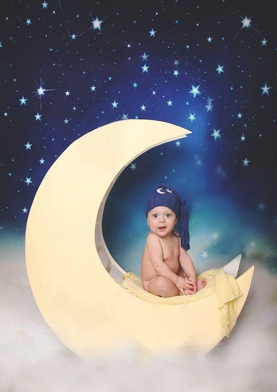 Night blue sky and stars background for children photography - whosedrop