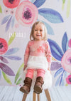 Flower pattern backdrop for children photography-cheap vinyl backdrop fabric background photography