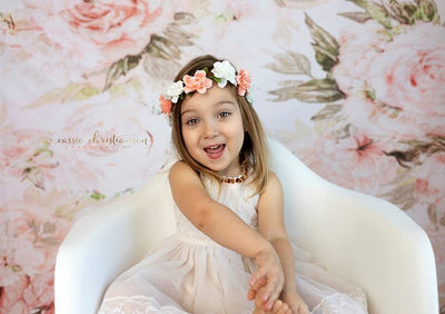 Pink flower backdrops children photo background-cheap vinyl backdrop fabric background photography