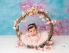 Green backdrop flower for baby photography-cheap vinyl backdrop fabric background photography