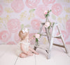 Hand drawn watercolor roses and cute little flowers pattern backdrop-cheap vinyl backdrop fabric background photography