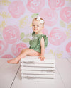Hand drawn watercolor roses and cute little flowers pattern backdrop-cheap vinyl backdrop fabric background photography
