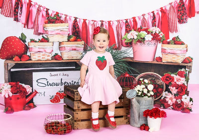 Summer backdrops strawberries background cake smash-cheap vinyl backdrop fabric background photography