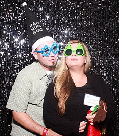 Black Sequin Backdrops for Photography Photo Booth for event/birthday/party - whosedrop