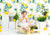 Lemon pattern background summer photo backdrops