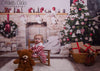 Christmas parlor fireplace with bear backdrop - whosedrop