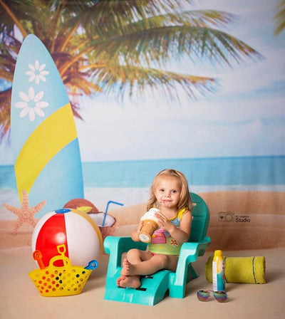 Summer beach backdrop blue sea-cheap vinyl backdrop fabric background photography