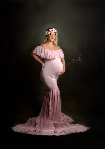 Pink maternity dress combination-cheap vinyl backdrop fabric background photography