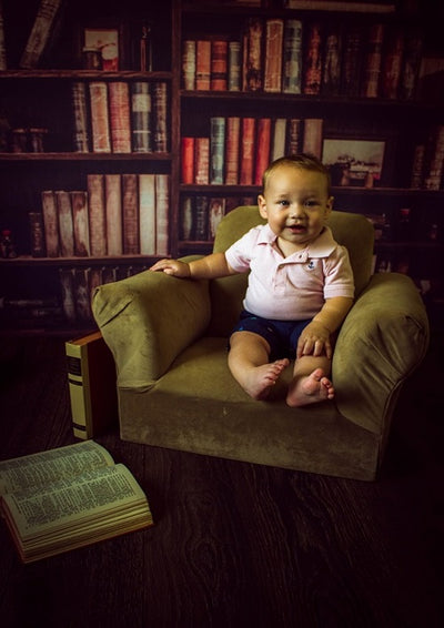 Vintage library bookshelf back to school backdrops-cheap vinyl backdrop fabric background photography