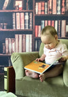 Vintage library bookshelf back to school backdrops-cheap vinyl backdrop fabric background photography