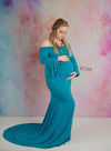 Blue maternity dress combination-cheap vinyl backdrop fabric background photography