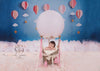 Hot air balloon background cake smash backdrop-cheap vinyl backdrop fabric background photography