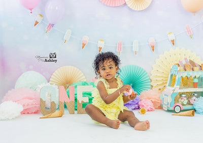 Cake smash backdrop summer ice cream background-cheap vinyl backdrop fabric background photography