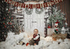 Christmas backdrop for family photography winter snowing background-cheap vinyl backdrop fabric background photography