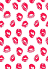 White Background backdrop red lips wall valentine's day backdrop - whosedrop