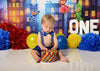 Superman background children cake smash backdrops-cheap vinyl backdrop fabric background photography