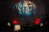 Halloween theme background horror night backdrop-cheap vinyl backdrop fabric background photography