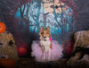 Halloween theme background horror night backdrop-cheap vinyl backdrop fabric background photography